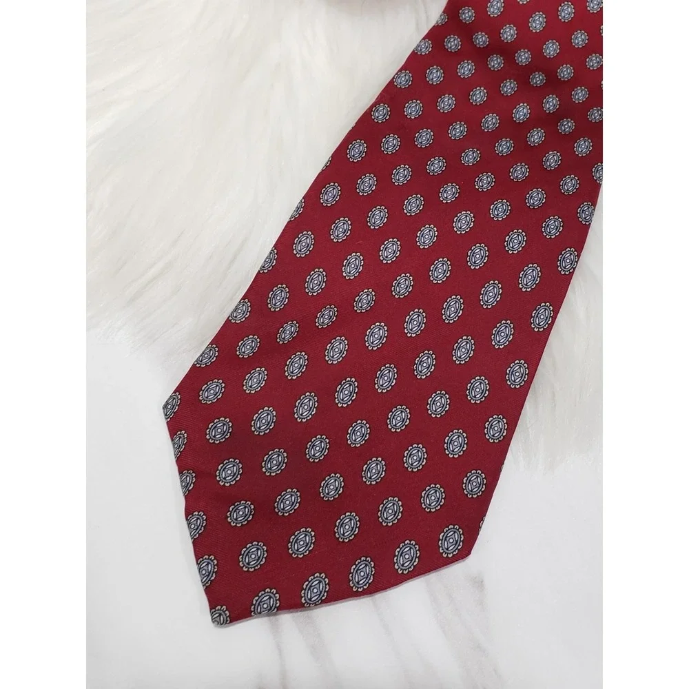 Christian Dior‎ Necktie Silk Made in USA Fabric Woven in Italy Men's